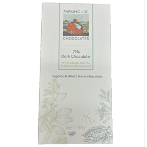 Farmhouse Dark 71% Chocolate w/ Cacao Nibs & Alaskan Sea Salt