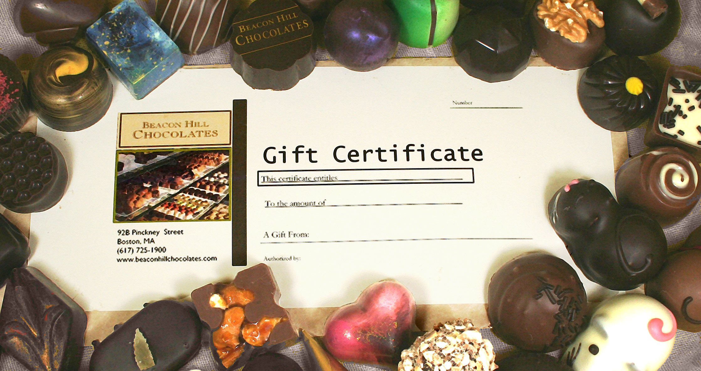 Beacon Hill Chocolates Gift Certificate