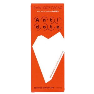 Antidote Raw 100%  Cacao with Bits of Delicate Dates Vegan