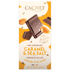 Cachet Caramel & Sea Salt Milk Chocolate Belgium 100g Bar