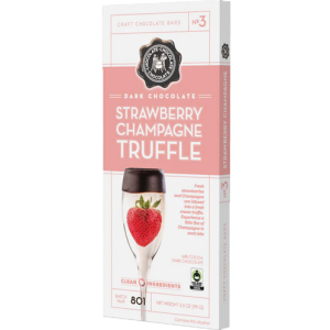 Dark Strawberries & Champagne Chocolate Bar