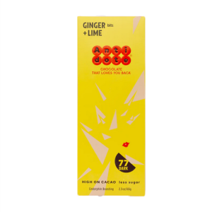 Antidote 77% Dark Chocolate Bar with Ginger & Lime Vegan