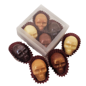 Halloween Solid Skulls 4pc Box