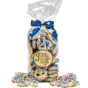 Patriotic White Chocolate Mini Pretzel Twists Bag