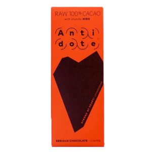 Antidote Raw 100% Cacao Bar with Crunchy Cacao Nibs Vegan